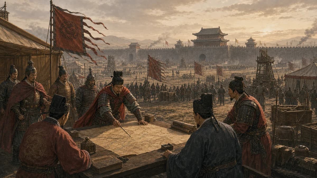 明代靖难之役军事营地插画