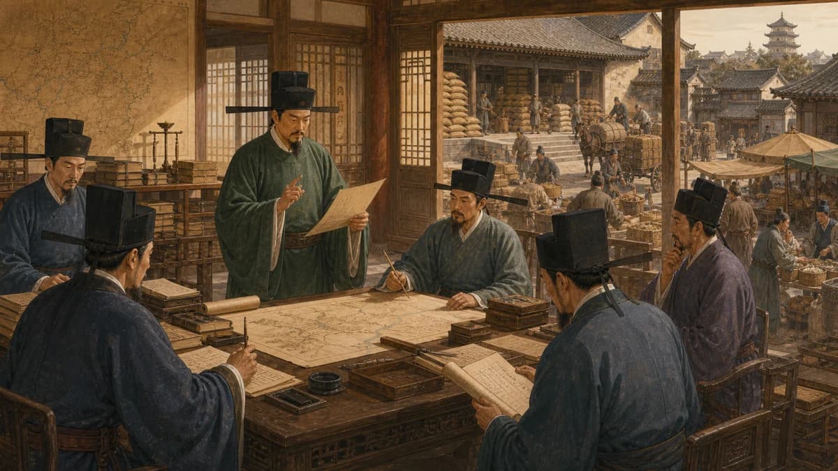 王安石变法北宋官署与城市经济插画